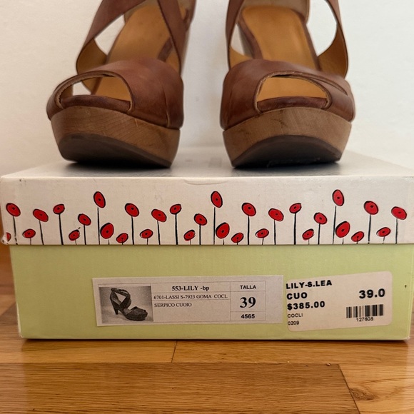 COCLICO Brown leather Strappy Heels - Picture 2 of 4